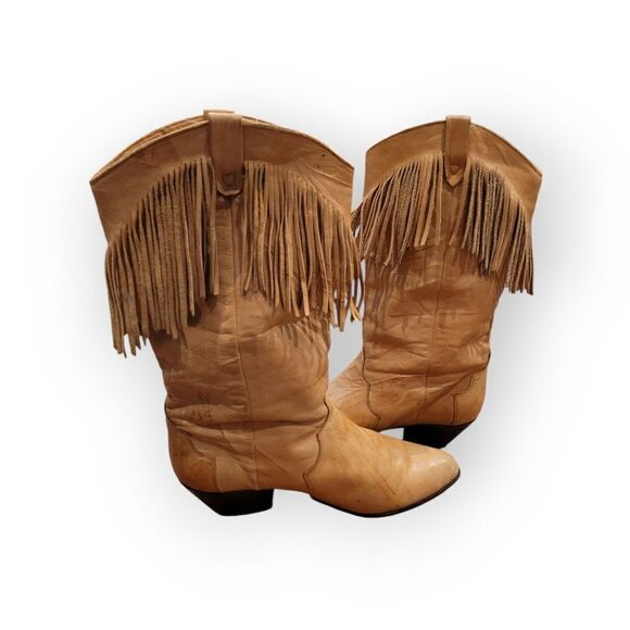 dingo Shoes - Dingo length 10" boots with 2 inch heel, fringed boots.  Genuine leather i